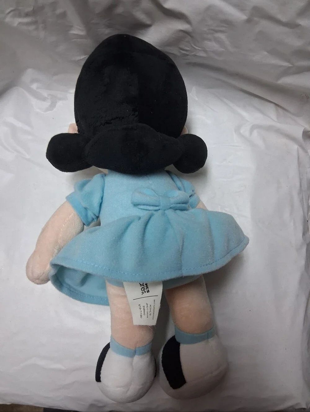 Peanuts Kohl's Blue Dress Plush Doll with Black Hair Size 14 Inches Tall - Picture 3 of 5